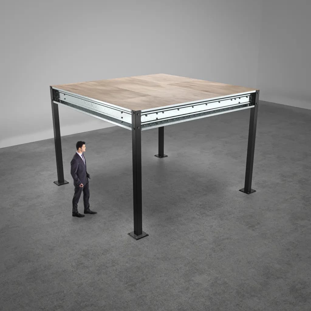 Render of an Altivo kitset mezzanine, 3600 × 3600 × 2600mm