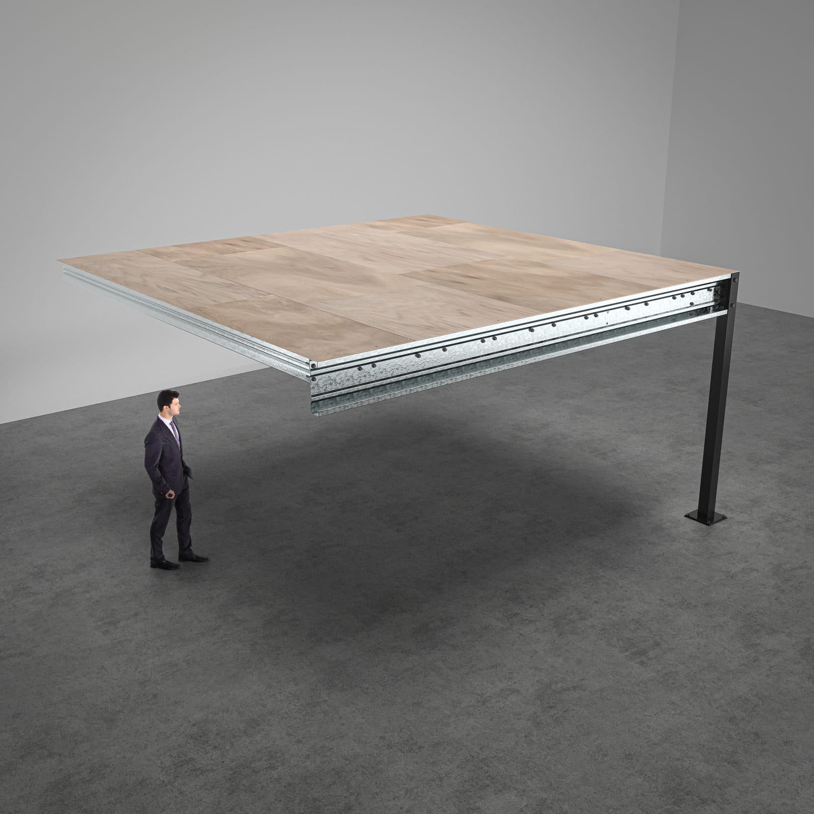 Mezzanine Kitset Corner Extension (1-post), 4800mm x 4800mm, Altivo
