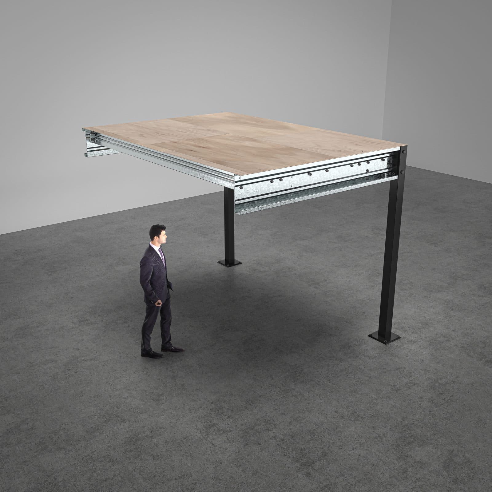 Mezzanine Kitset Straight Extension (2-post), 3600mm x 2400mm, Altivo