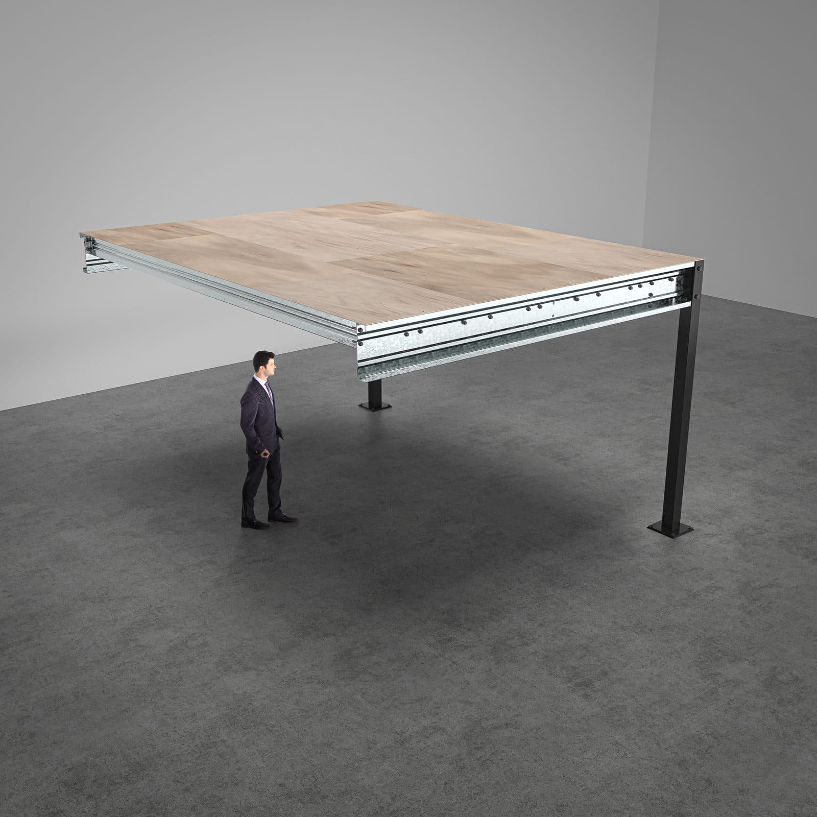 Mezzanine Kitset Straight Extension (2-post), 4800mm x 3600mm, Altivo