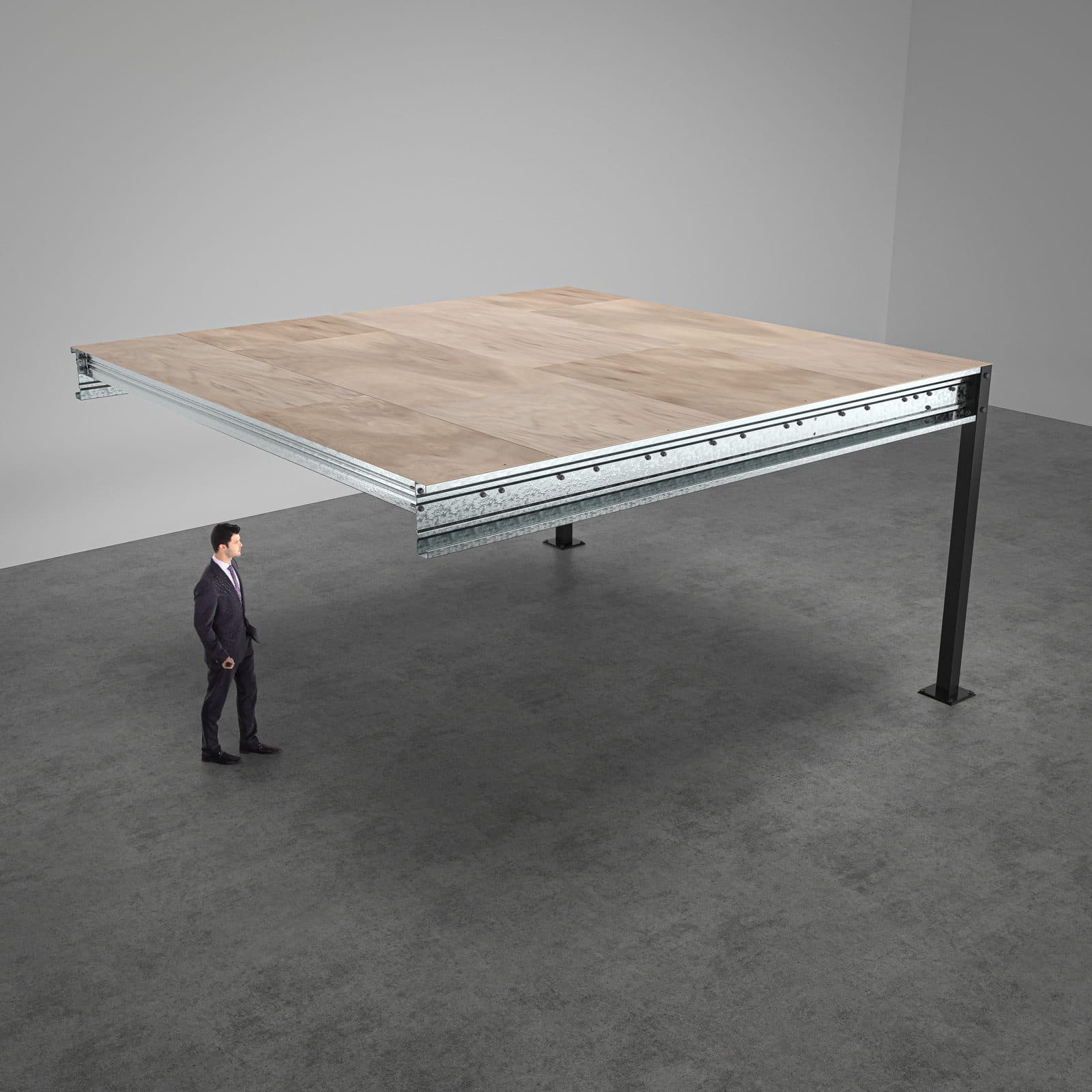 Mezzanine Kitset Straight Extension (2-post), 4800mm x 4800mm, Altivo